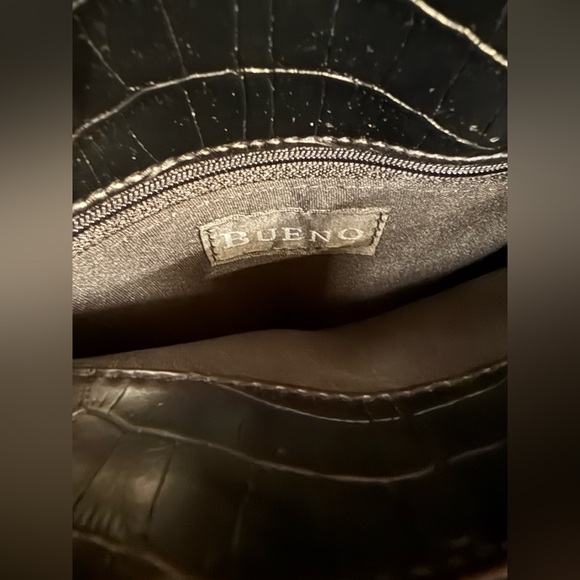 Vintage Bueno linen, silver tone southwest, leather shoulder bag. - Picture 10 of 10